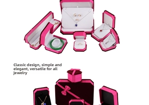 Detailed view of assorted velvet jewelry boxes for necklaces, rings, and bracelets