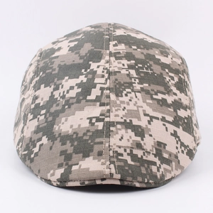 Unisex digital camouflage ivy cap made of durable canvas for outdoor sun protection
