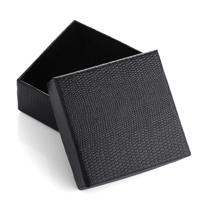 Portagioie Portatile in Ecopelle di Coccodrillo Confezione Regalo in Carta Nera per Anelli Orecchini Collane Organizer