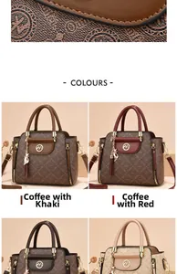 Detailed close-up of patterned handbags featuring cat charms and tassel accessories