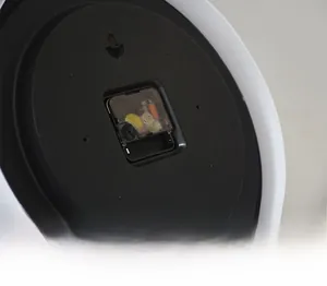Detailed back view of wall clock featuring HIPS eco-friendly plastic and movement case