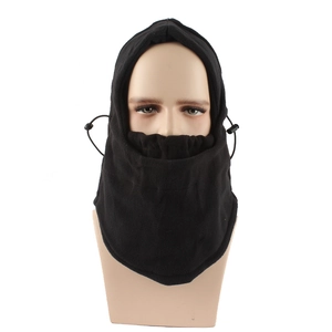 Fleece thermal balaclava hat for winter cycling featuring windproof neck gaiter cover