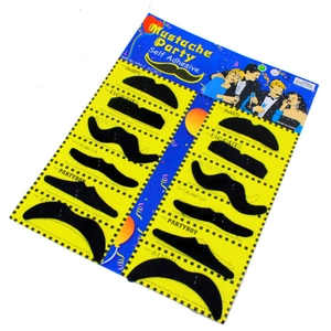 Realistic Fake Moustache Beard For Halloween Party Costume Props Synthetic Fiber Adhesive Funny Facial Hair Novelty