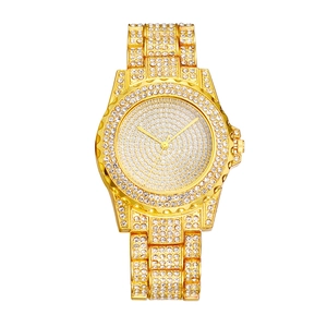 Orologio Quarzo Lusso Donna Lega Completo Strass Iced Out Quadrante Cielo Stellato Gioielli Moda Vestito Orologio