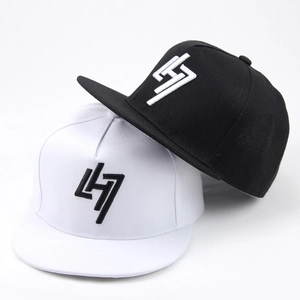 Snapback Baseball Cap Letter Embroidery Flat Visor Adjustable Hip Hop Streetwear Hat Unisex Casual Headwear