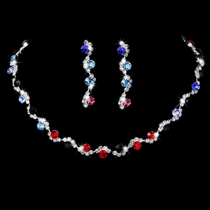 Bridal Jewelry Necklace Earrings Bracelet Elegant Rhinestone Crystal Sparkling Wedding Evening Party Prom Women Accessory