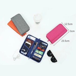 Multifunctional travel passport wallet with phone slot and coin pocket in four colors