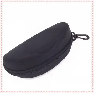 Hard Shell EVA Sunglasses Case With Zipper And Hook Clip Portable Eyeglasses Storage Bag Protector For Outdoor Travel
