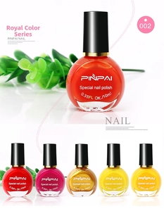Nagellack-Set zum Stempeln mit 10ml-Fläschchen in leuchtenden Rot- und Goldtönen