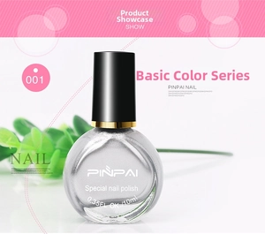 Detailansicht der silbernen Metallic-Nagellackflasche 10ml mit glänzendem Finish