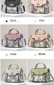 Détails de sacs en cuir PU de diverses couleurs avec boucle cygne et motif paisley