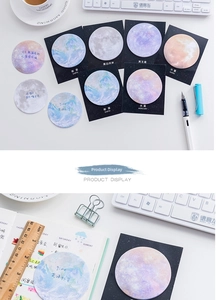 Detailed realistic planet series sticky notes set for office and diary decoration