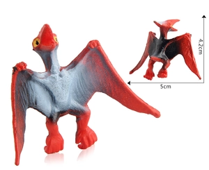 Mini dinosauro giocattolo Pterosauro, dimensioni 4,2 cm di altezza e 5 cm di larghezza