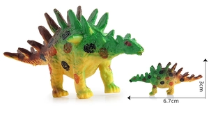 Dettaglio di mini dinosauri giocattolo con dimensioni per il piccolo modello