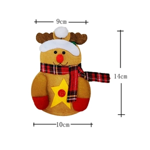 Christmas reindeer felt cutlery holder with measurements 9cm by 14cm for holiday tables