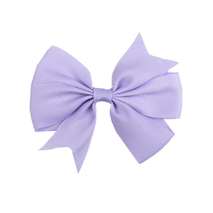 Fashionable light purple grosgrain ribbon bow hair clip for babies and children