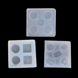 Miniature food silicone molds for making clay cookies, croissants and tarts