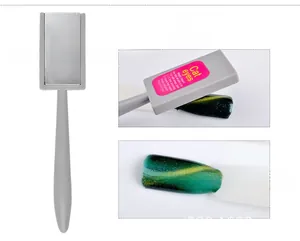 Dual-head magnetic tool for cat-eye nail art effects with pink 'Cat eyes' label