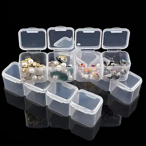 Transparent 28-slot plastic nail art storage box with individual lids and secure locks