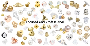 Detailed assortment of 925 silver and silicone earring backings in gold and silver