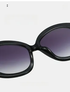 Close-up of integrated nose pads on black sunglasses for comfortable, long-term wear