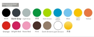 Detailed color chart showing 16 available shades for Christmas PVC wall stickers