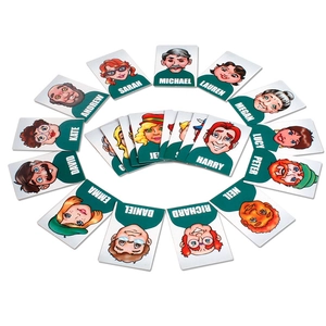 Jeu de société éducatif de devinettes pour enfants avec cartes de personnages