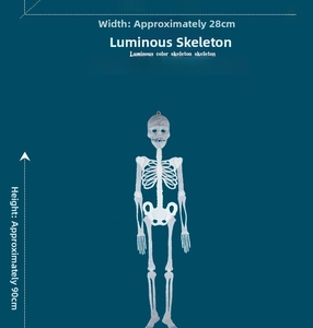 Luminous Halloween skeleton frame with dimensions 150x28cm for haunted house decoration
