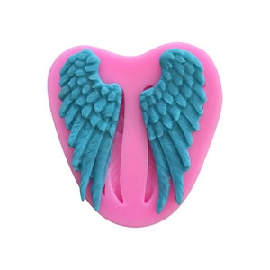 Angel Wings Silicone Mold Heart Shaped Fondant Cake Decorating Tool Chocolate Jelly Candy Soap Making DIY Baking