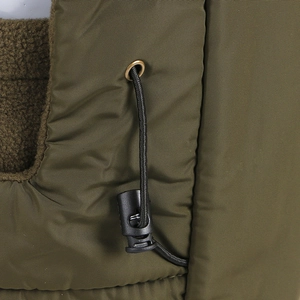 Berretto casual da uomo con coulisse regolabile e calda fodera in pile in verde militare