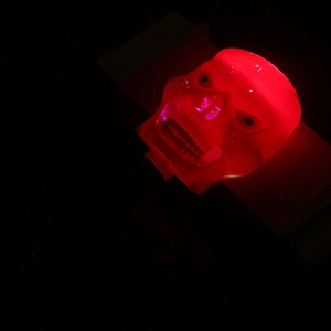 Glowing red skull head magic wand for Halloween party decoration and costume prop