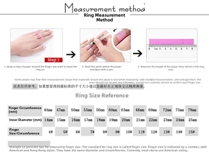 Detailed sizing chart and measurement guide for men's 8mm stainless steel dragon ring