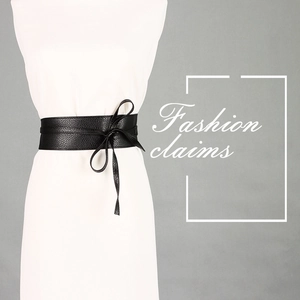 Ceinturon large pour femme en similicuir noir texturé avec nœud papillon élégant