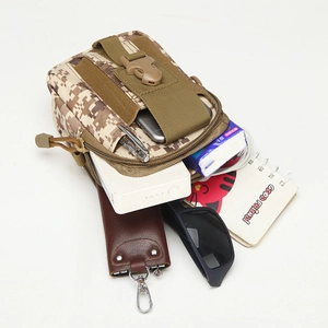 Tactical desert camo waist bag with multi-functional pockets for phone and gear