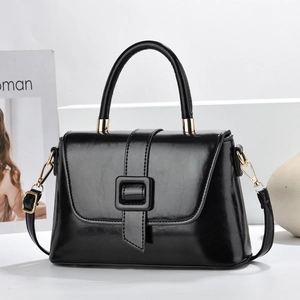 Sac À Main Pour Femme En Cuir PU Rétro À Rabat Avec Boucle Carrée Cabas De Commutation Urbain Sac À Bandoulière Élégant