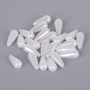 Creamy white teardrop ABS imitation pearls for DIY jewelry and hair accessories craft