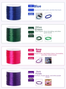 0.7mm elastic crystal cord in four colors for DIY jewelry making and beading projects