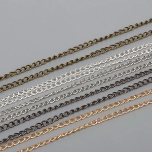 DIY metal accessory chains in bronze, silver, gun black, and light gold colors