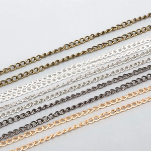 Iron Metal Chains For DIY Jewelry Making Necklaces Bracelets Extension Crafting Electroplated Accessory Bulk