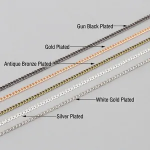 DIY metal extension chains in gold, silver, and bronze finishes for jewelry making