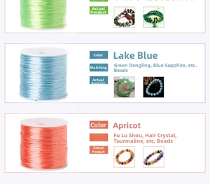 Detailed guide for 0.7mm elastic beading cords in various colors for DIY jewelry making