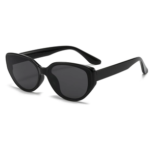 Classic black cat-eye sunglasses with retro geometric frames and dark tinted lenses
