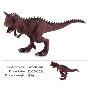 Detailed Carnotaurus dinosaur model with size 21x7.5x10.5cm and textured skin details