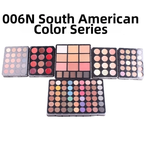 Detalle del juego de paletas de sombras de ojos de la serie de colores de Sudamérica