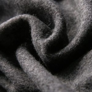 Thick dark grey wool scarf for women featuring premium brushed texture and soft fabric