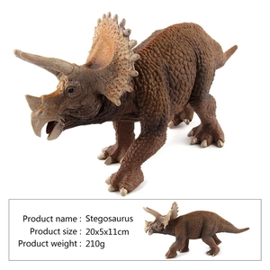 Detailed realistic Stegosaurus dinosaur toy figure measuring 20x5x11cm with skin texture