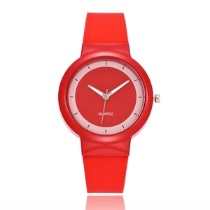 Minimalist Quartz Watch Fashion Silicone Strap Alloy Case Casual Sports Wristwatch For Men Women Students