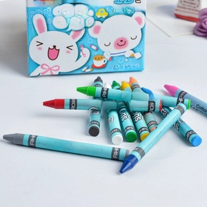 Close-up of 12-color washable twistable crayons set for kids creative drawing gifts