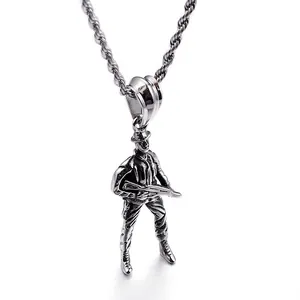 Soldier Figure Pendant 316L Stainless Steel Military Combat Style Punk Hip Hop Jewelry For Men