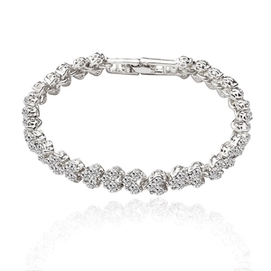 Shiny Zircon Bracelet Alloy Rhinestone Adjustable Fashion Jewelry For Women Heart Moon Star Cat Elegant
